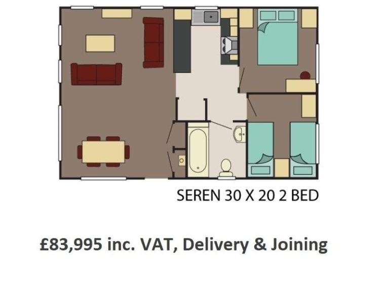 NEW | Sunrise Seren Lodge | BS3632 Park Home | 2 bed Mobile Home | OFF SITE — photo 12