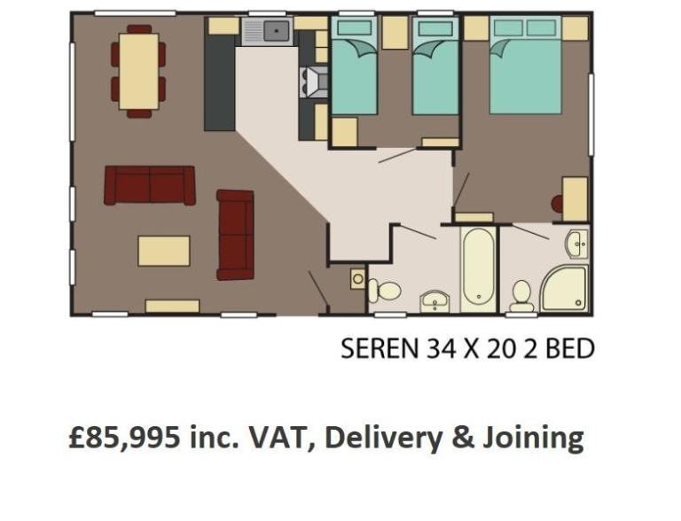 NEW | Sunrise Seren Lodge | BS3632 Park Home | 2 bed Mobile Home | OFF SITE — photo 14