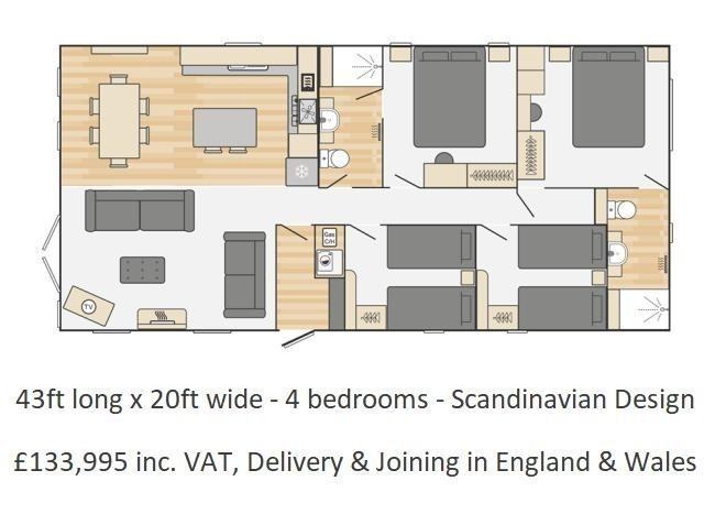 NEW Swift Edmonton Lodge | 40x20 | 2/3/4 beds | BS3632 | Off Site Mobile Home — photo 25
