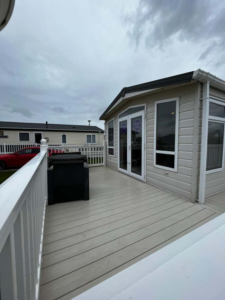 Cheap Static Caravan, Europa Sequoia. Huge wrap around deck. North Wales, Towyn — photo 5
