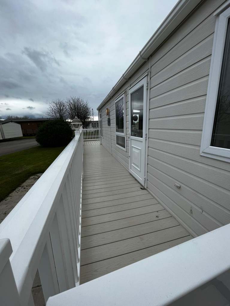 Cheap Static Caravan, Europa Sequoia. Huge wrap around deck. North Wales, Towyn — photo 6