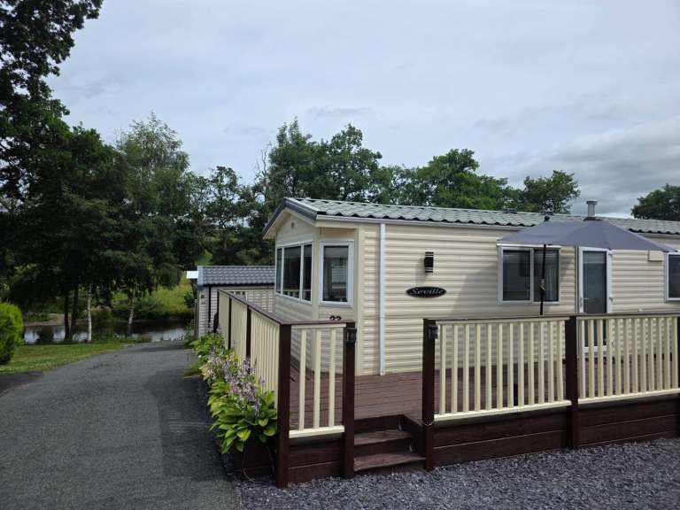 Static 6 berth Caravan 2014 BK Bluebird Seville 35ft x 12ft located in Mid Wales — photo 6